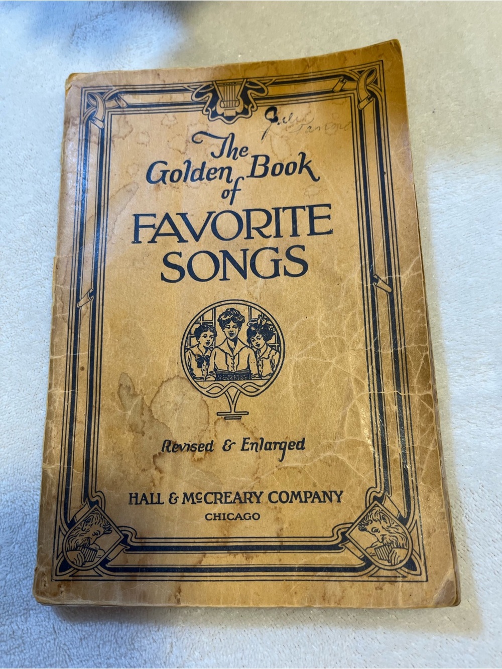 Vintage Golden Book of Favorite Songs 20th Edition Hall & McCreary Sheet Music
